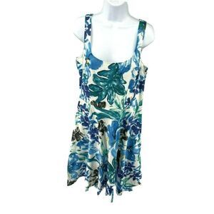 Lauren‎ Ralph Lauren 100% Linen Dress Floral Cotton Lining